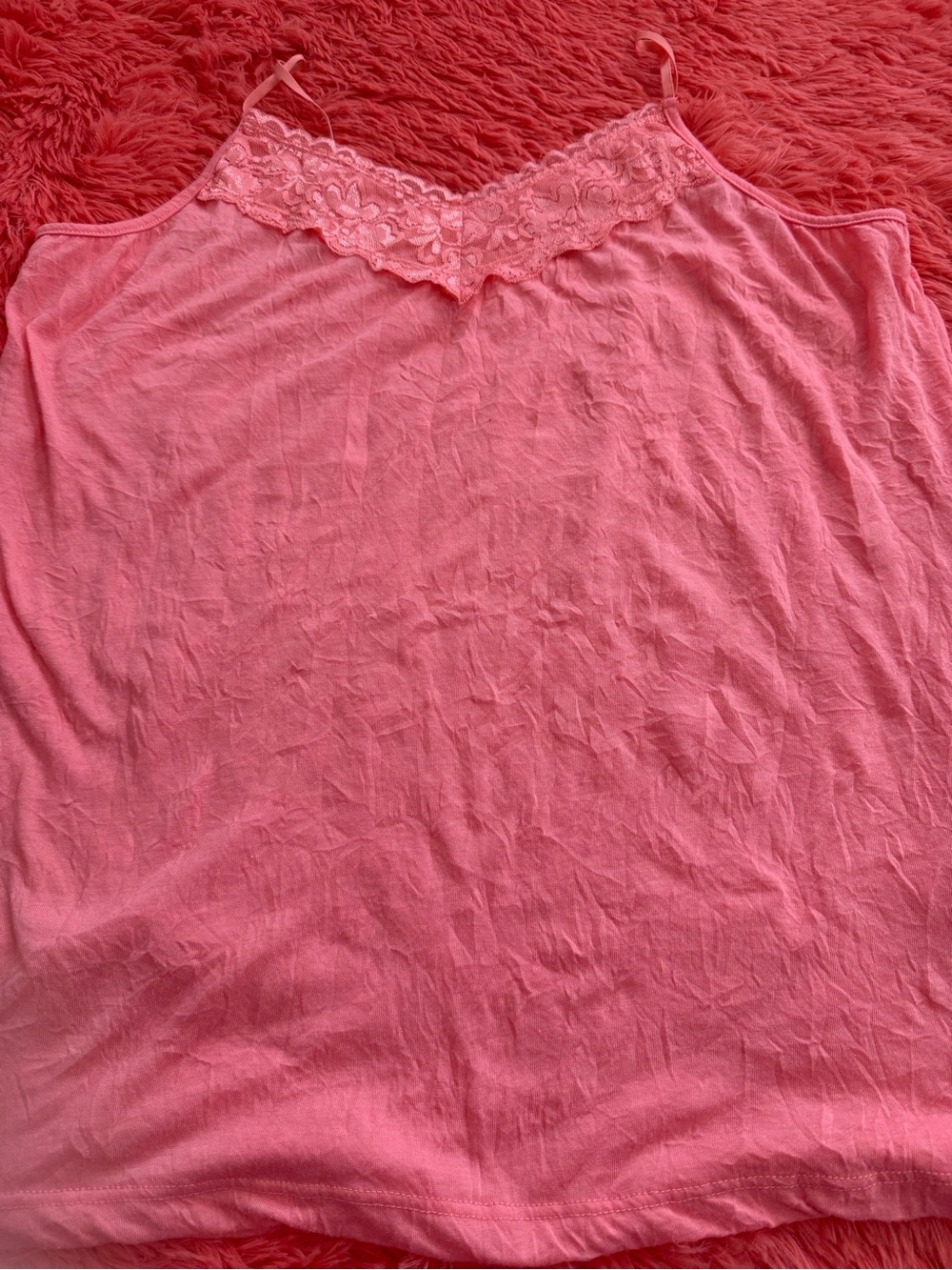 Great Northwest Clothing Company Pink Lace-Trim Sleep Cami